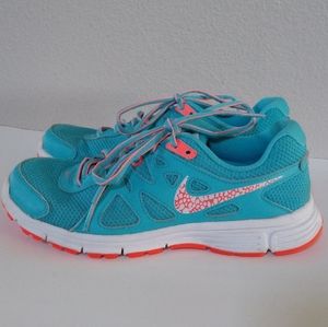 Nike Revolution 2 Clearwater Blue Lava Running Sneakers US 7 EUR 38
